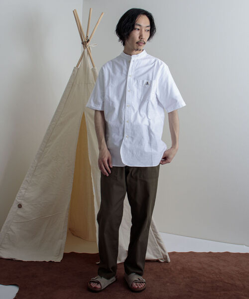 GEVACO（ゲバコ）の「【GEVACO/ゲバコ】バンドカラーOX 半袖シャツ（シャツ/ブラウス・メンズ・ホワイト/サックスブルー/ホワイト系その他・SMALL/MEDIUM/LARGE）」の13枚目の写真