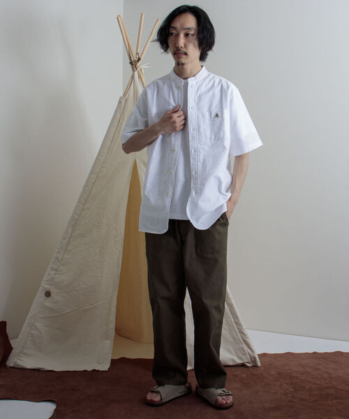 GEVACO（ゲバコ）の「【GEVACO/ゲバコ】バンドカラーOX 半袖シャツ（シャツ/ブラウス・メンズ・ホワイト/サックスブルー/ホワイト系その他・SMALL/MEDIUM/LARGE）」の18枚目の写真