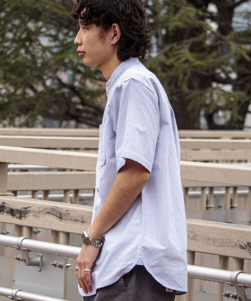 GEVACO（ゲバコ）の「【GEVACO/ゲバコ】バンドカラーOX 半袖シャツ（シャツ/ブラウス・メンズ・ホワイト/サックスブルー/ホワイト系その他・SMALL/MEDIUM/LARGE）」の21枚目の写真