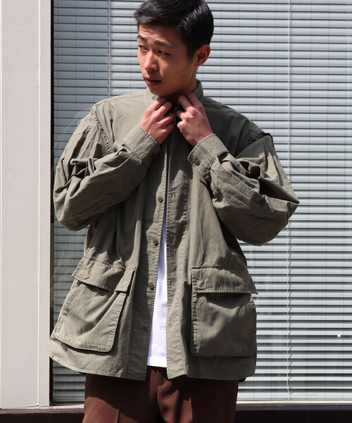 BEAMS（ビームス）の「BEAMS / バナナスリーブ シャツ（シャツ/ブラウス・メンズ・オリーブ/ブルー・SMALL/MEDIUM/LARGE/X-LARGE）」の5枚目の写真