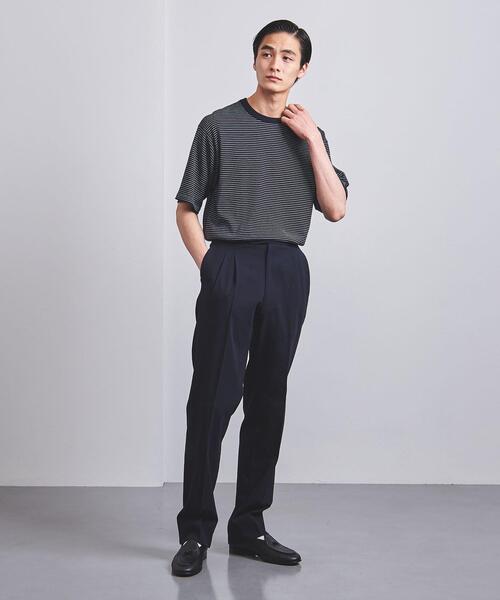 JOHN SMEDLEY(ジョンスメドレー) ボーダーニット ネイビー