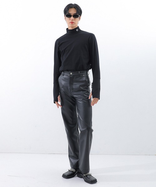 BASIC COTTON（ベーシックコットン）の「『BASIC COTTON/ベーシックコットン』アームウォーマーポーラ ロングスリーブカットソー（Tシャツ/カットソー・レディース・ホワイト/ブラック/A・FREE）」の9枚目の写真