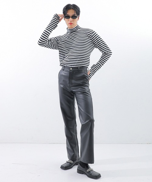 BASIC COTTON（ベーシックコットン）の「『BASIC COTTON/ベーシックコットン』アームウォーマーポーラ ロングスリーブカットソー（Tシャツ/カットソー・レディース・ホワイト/ブラック/A・FREE）」の12枚目の写真