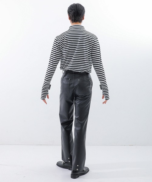 BASIC COTTON（ベーシックコットン）の「『BASIC COTTON/ベーシックコットン』アームウォーマーポーラ ロングスリーブカットソー（Tシャツ/カットソー・レディース・ホワイト/ブラック/A・FREE）」の14枚目の写真