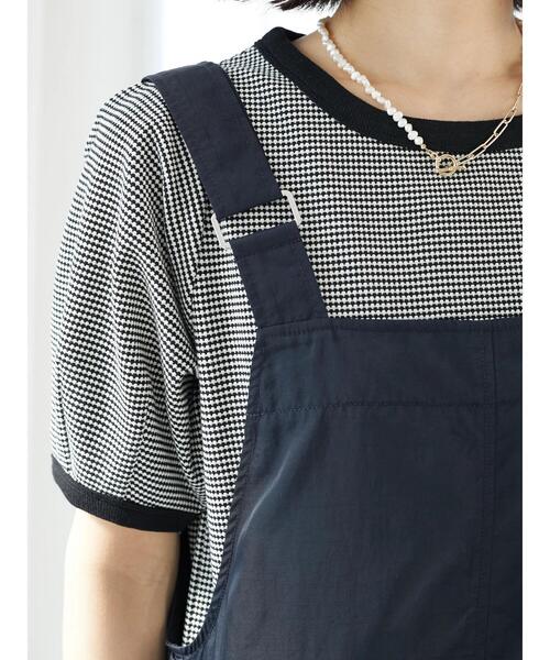 Green　Parks（グリーンパークス）の「裾ドロストサロペット（サロペット/オーバーオール・レディース・カーキ/ダークネイビー・FREE）」の9枚目の写真