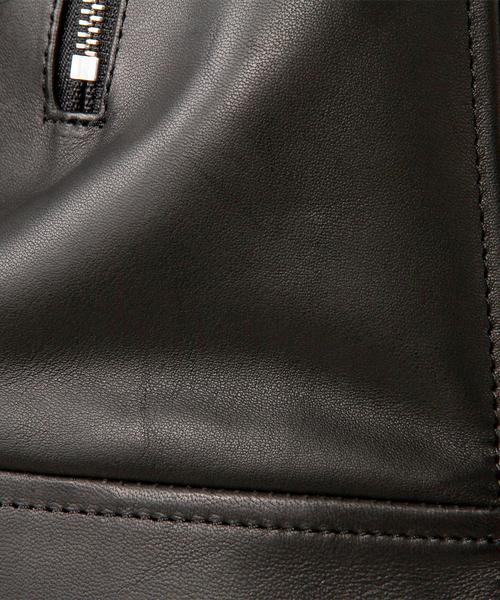 UNITED ARROWS（ユナイテッドアローズ）の「UAW レザー ライダース ジャケット（ライダースジャケット・レディース・ブラック/ホワイト・36/38）」の9枚目の写真