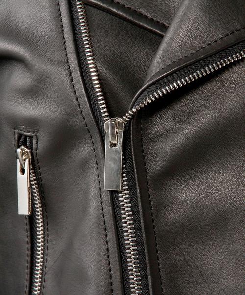 UNITED ARROWS（ユナイテッドアローズ）の「UAW レザー ライダース ジャケット（ライダースジャケット・レディース・ブラック/ホワイト・36/38）」の11枚目の写真