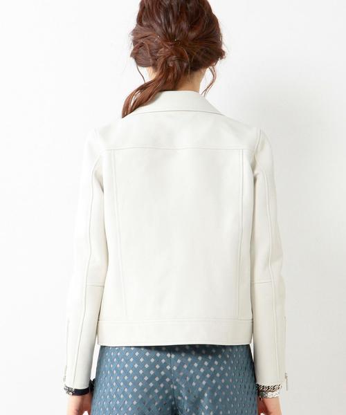 UNITED ARROWS（ユナイテッドアローズ）の「UAW レザー ライダース ジャケット（ライダースジャケット・レディース・ブラック/ホワイト・36/38）」の15枚目の写真