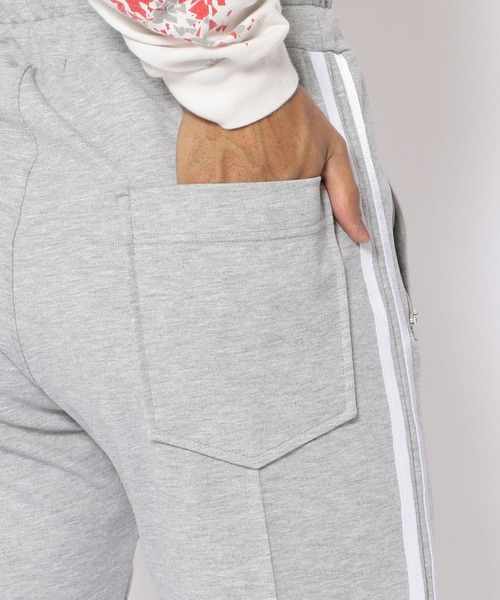 FranCisT_MOR.K.S.(フランシストモークス)の「FranCisT_MOR.K.S./フランシストモークス/DubDope 3D Emb. 2WAY PANT/ライン刺繍パンツ(スウェットパンツ・メンズ・ブラック/グレー・2/4/3)」の16枚目の写真