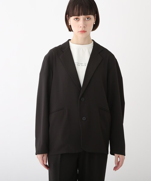 OPAQUE.CLIP（オペークドットクリップ）の「◆ハイストレッチツイル　テーラードジャケット【UNISEX】（テーラードジャケット・レディース・ブラック/グレー・40/38/42/36）」の7枚目の写真