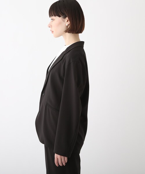 OPAQUE.CLIP（オペークドットクリップ）の「◆ハイストレッチツイル　テーラードジャケット【UNISEX】（テーラードジャケット・レディース・ブラック/グレー・40/38/42/36）」の11枚目の写真