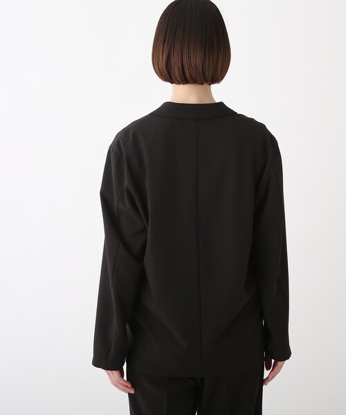 OPAQUE.CLIP（オペークドットクリップ）の「◆ハイストレッチツイル　テーラードジャケット【UNISEX】（テーラードジャケット・レディース・ブラック/グレー・40/38/42/36）」の3枚目の写真