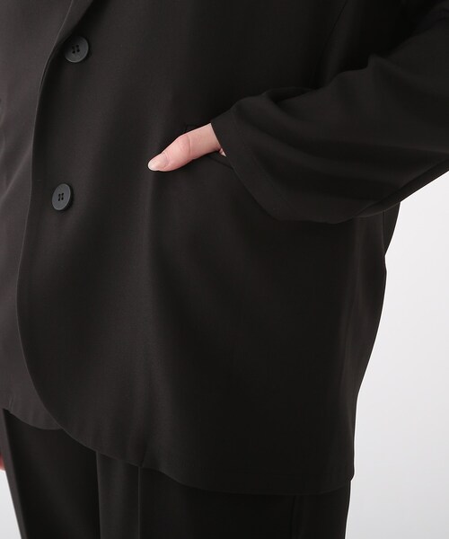 OPAQUE.CLIP（オペークドットクリップ）の「◆ハイストレッチツイル　テーラードジャケット【UNISEX】（テーラードジャケット・レディース・ブラック/グレー・40/38/42/36）」の14枚目の写真