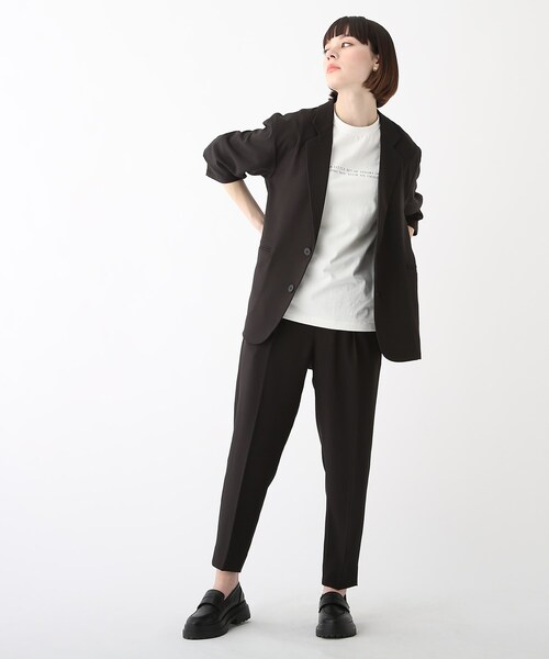 OPAQUE.CLIP（オペークドットクリップ）の「◆ハイストレッチツイル　テーラードジャケット【UNISEX】（テーラードジャケット・レディース・ブラック/グレー・40/38/42/36）」の16枚目の写真