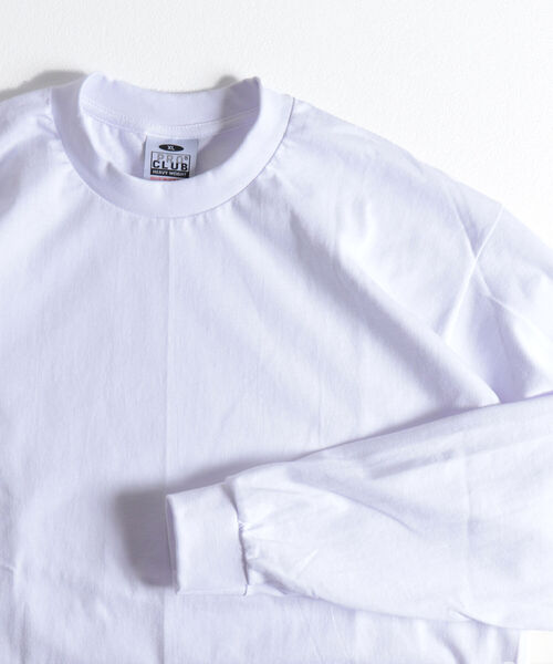 PRO CLUB （プロクラブ）の「【PRO CLUB/プロクラブ】6.5オンス ヘビーウエイト ビッグシルエットクルーネックロンT（Tシャツ/カットソー・メンズ・ホワイト/ブラック/グレー/マスタード・LARGE/X-LARGE）」の2枚目の写真