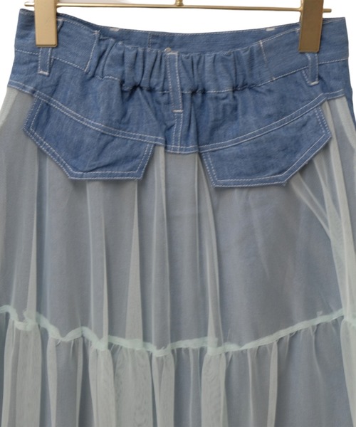 DOLLUPOOPS（ドールアップウップス）の「チュール×デニムマキシSK　[600427]（デニムスカート・レディース・ブルー/ダークネイビー・38）」の3枚目の写真