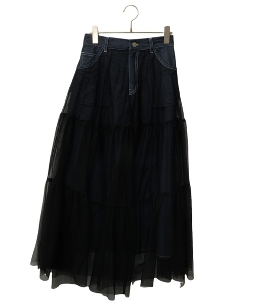 DOLLUPOOPS（ドールアップウップス）の「チュール×デニムマキシSK　[600427]（デニムスカート・レディース・ブルー/ダークネイビー・38）」の12枚目の写真