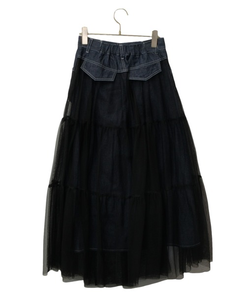 DOLLUPOOPS（ドールアップウップス）の「チュール×デニムマキシSK　[600427]（デニムスカート・レディース・ブルー/ダークネイビー・38）」の6枚目の写真