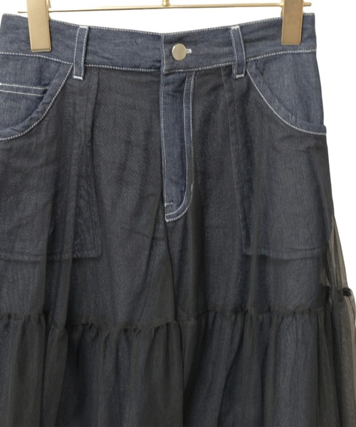 DOLLUPOOPS（ドールアップウップス）の「チュール×デニムマキシSK　[600427]（デニムスカート・レディース・ブルー/ダークネイビー・38）」の16枚目の写真