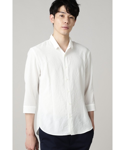 HIGH STREET(ハイストリート)の「HIGH STREET∴リフラクスショートウイング7分袖シャツ(シャツ/ブラウス・メンズ・ブラック/アイボリー/カーキ/ブルー系2・L/M/S/LL)」の2枚目の写真