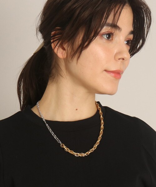 THE SHOP TK (ザ ショップ ティーケー )の「◆【Nerine】2wayミックスチェーンネックレス(ネックレス・レディース・シルバー/ゴールド・00)」の1枚目の写真