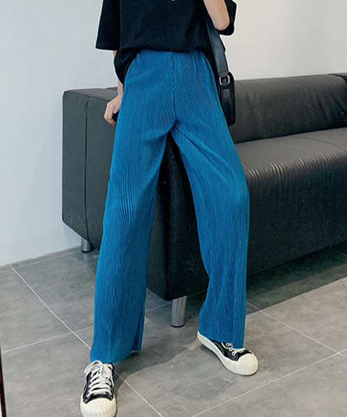 c.u.l（シーユーエル）の「【c.u.l:w】サテンカラーリブパンツ culw209（その他パンツ・レディース・パープル/ピンク/ブルー/ブラック・L/S/M）」の3枚目の写真