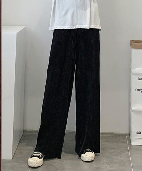 c.u.l（シーユーエル）の「【c.u.l:w】サテンカラーリブパンツ culw209（その他パンツ・レディース・パープル/ピンク/ブルー/ブラック・L/S/M）」の7枚目の写真