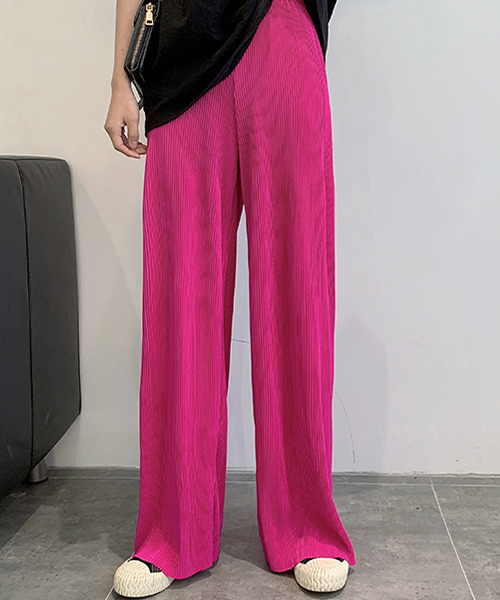 c.u.l（シーユーエル）の「【c.u.l:w】サテンカラーリブパンツ culw209（その他パンツ・レディース・パープル/ピンク/ブルー/ブラック・L/S/M）」の22枚目の写真