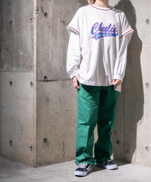 JOHN'S CLOSET(ジョンズクローゼット)の「【i】裏毛リブラインプリントベスト(ベスト・メンズ・チャコールグレー/キナリ/グリーン・LARGE/MEDIUM/X-LARGE)」の16枚目の写真