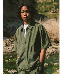 WILD THINGS | Schott×WILD THINGS/ショット×ワイルドシングス/CAMP ZIPUP SHIRT/キャンプ ジップアップ シャツ(シャツ/ブラウス)