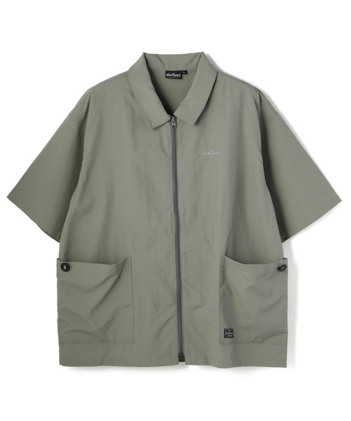 WILD THINGS(ワイルドシングス)の「Schott×WILD THINGS/ショット×ワイルドシングス/CAMP ZIPUP SHIRT/キャンプ ジップアップ シャツ(シャツ/ブラウス・メンズ・グレー/ブラック/オリーブ・LARGE/X-LARGE/MEDIUM)」の10枚目の写真