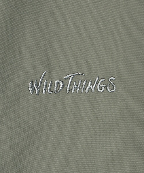 WILD THINGS(ワイルドシングス)の「Schott×WILD THINGS/ショット×ワイルドシングス/CAMP ZIPUP SHIRT/キャンプ ジップアップ シャツ(シャツ/ブラウス・メンズ・グレー/ブラック/オリーブ・LARGE/X-LARGE/MEDIUM)」の5枚目の写真
