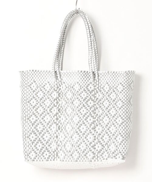 salle de bal（サルデバル）の「メルカドバッグ ダイアモンド カゴバッグ トートバッグ 買い物バッグ M DAIMOND M RAB（かごバッグ・レディース・シルバー/ブラック/ゴールド・FREE）」の4枚目の写真