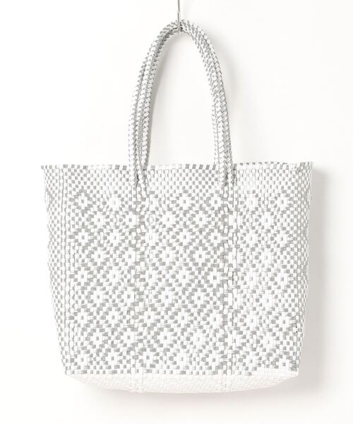 salle de bal（サルデバル）の「メルカドバッグ ダイアモンド カゴバッグ トートバッグ 買い物バッグ M DAIMOND M RAB（かごバッグ・レディース・シルバー/ブラック/ゴールド・FREE）」の16枚目の写真