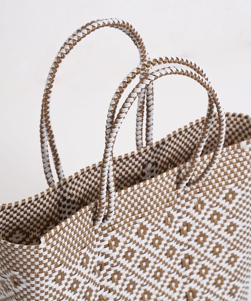 salle de bal（サルデバル）の「メルカドバッグ ダイアモンド カゴバッグ トートバッグ 買い物バッグ M DAIMOND M RAB（かごバッグ・レディース・シルバー/ブラック/ゴールド・FREE）」の13枚目の写真