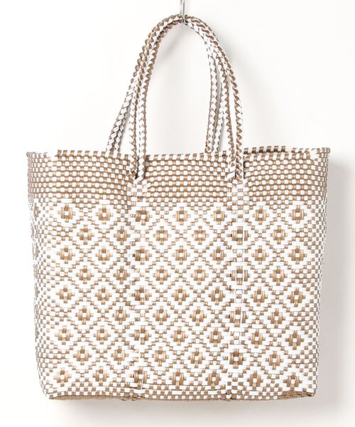 salle de bal（サルデバル）の「メルカドバッグ ダイアモンド カゴバッグ トートバッグ 買い物バッグ M DAIMOND M RAB（かごバッグ・レディース・シルバー/ブラック/ゴールド・FREE）」の17枚目の写真