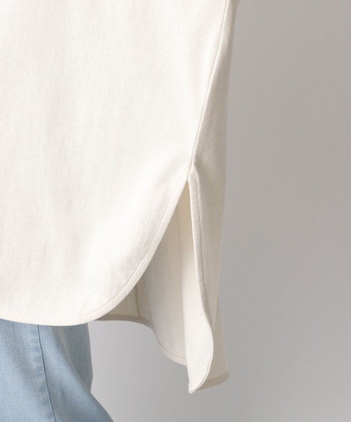 LEPSIM(レプシィム)の「ハーフジップポンチョチュニック 282854(Tシャツ/カットソー・レディース・オフホワイト/グレイッシュベージュ/ブルー・FREE)」の13枚目の写真