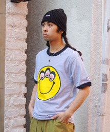 乱痴気 | 【DAZE'N HAZE】T-SHIRTS - SMILE /リンガーT(Tシャツ/カットソー)