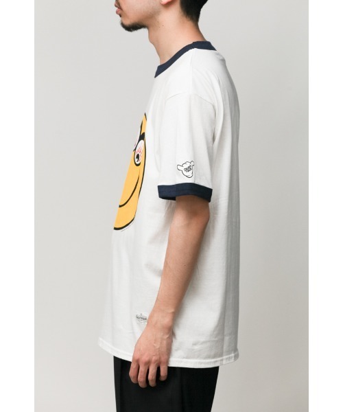 乱痴気（ランチキ）の「【DAZE'N HAZE】T-SHIRTS - SMILE /リンガーT（Tシャツ/カットソー・メンズ・ホワイト×ネイビー/杢グレー・L/M）」の6枚目の写真