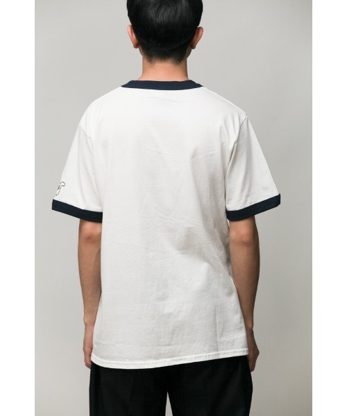 乱痴気（ランチキ）の「【DAZE'N HAZE】T-SHIRTS - SMILE /リンガーT（Tシャツ/カットソー・メンズ・ホワイト×ネイビー/杢グレー・L/M）」の19枚目の写真