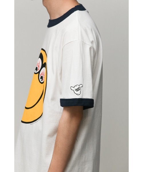 乱痴気（ランチキ）の「【DAZE'N HAZE】T-SHIRTS - SMILE /リンガーT（Tシャツ/カットソー・メンズ・ホワイト×ネイビー/杢グレー・L/M）」の17枚目の写真