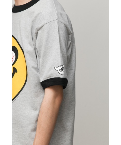 乱痴気（ランチキ）の「【DAZE'N HAZE】T-SHIRTS - SMILE /リンガーT（Tシャツ/カットソー・メンズ・ホワイト×ネイビー/杢グレー・L/M）」の16枚目の写真