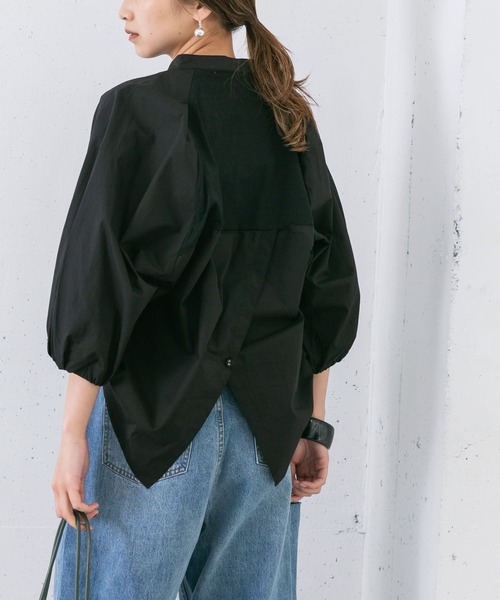 KBF(ケイビーエフ)の「スイッチングオーバーシャツ(シャツ/ブラウス・レディース・ベージュ/オフホワイト/ブラック・ONE)」の14枚目の写真