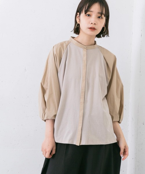 KBF(ケイビーエフ)の「スイッチングオーバーシャツ(シャツ/ブラウス・レディース・ベージュ/オフホワイト/ブラック・ONE)」の19枚目の写真