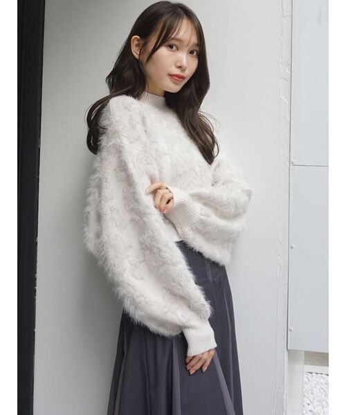 MERCURYDUO（マーキュリーデュオ）の「ボタニカルフラワージャカードニット（ニット/セーター・レディース・ブラウン/アイボリー・FREE）」の20枚目の写真