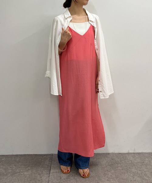 SHENERY（シーナリー）の「レイヤードタイトキャミワンピース（ワンピース・レディース・オレンジ/ピンク・FREE）」の5枚目の写真