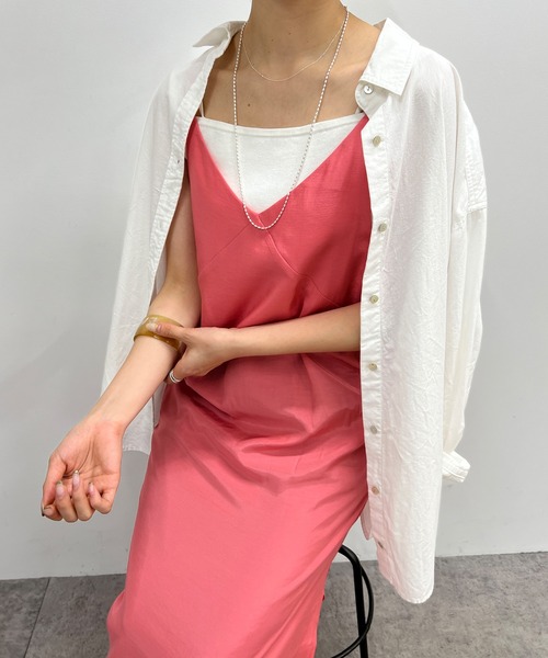 SHENERY（シーナリー）の「レイヤードタイトキャミワンピース（ワンピース・レディース・オレンジ/ピンク・FREE）」の11枚目の写真