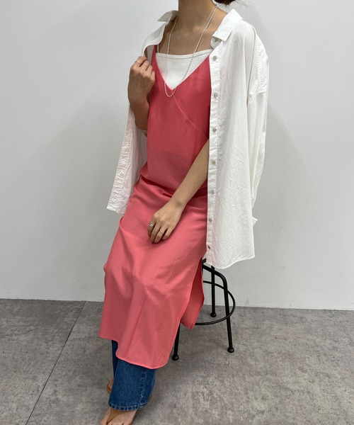 SHENERY（シーナリー）の「レイヤードタイトキャミワンピース（ワンピース・レディース・オレンジ/ピンク・FREE）」の7枚目の写真