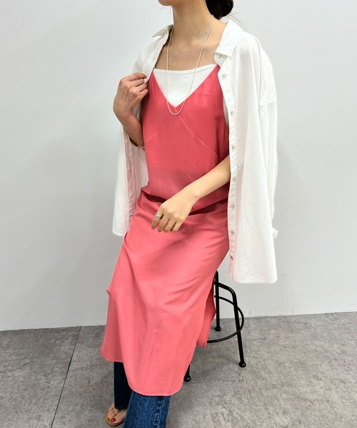 SHENERY（シーナリー）の「レイヤードタイトキャミワンピース（ワンピース・レディース・オレンジ/ピンク・FREE）」の8枚目の写真