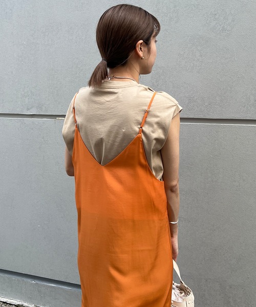 SHENERY（シーナリー）の「レイヤードタイトキャミワンピース（ワンピース・レディース・オレンジ/ピンク・FREE）」の17枚目の写真